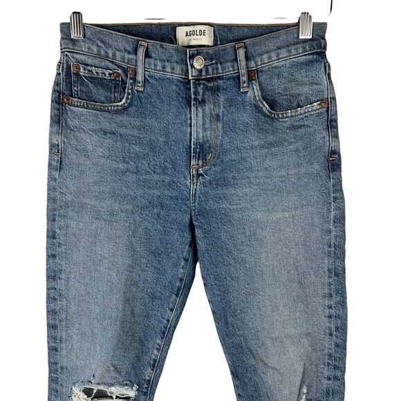AGOLDE Denim - Agolde Jeans Women 26 Sophie Skinny Mid Rise Ankle Medium Denim Pants Stretch